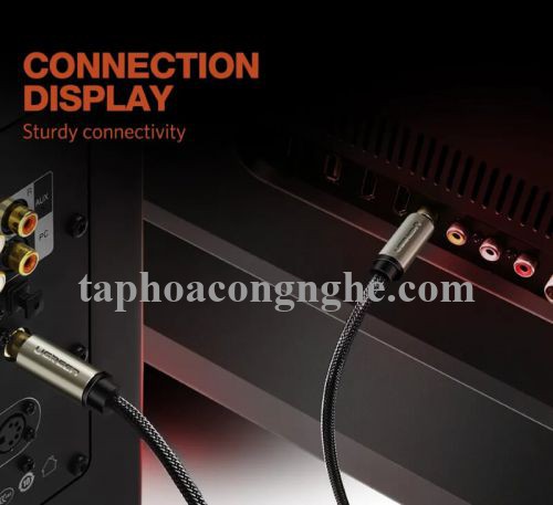 Ugreen 20744 15M màu Xám Cáp âm thanh bông sen Coaxial cao cấp AV133 30020744